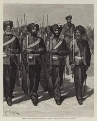 Indische Truppen für den Einsatz in Europa befohlen, die 31. Bengalische Infanterie